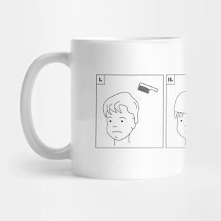 Bowl cut Funny Haircut Retro Instruction Design Mug